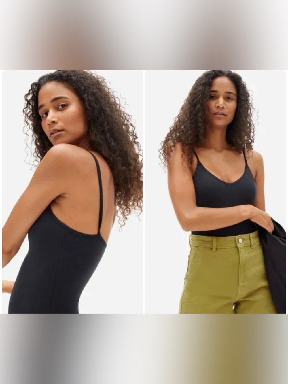 Everlane Supima Cotton Cami Thong Bodysuit